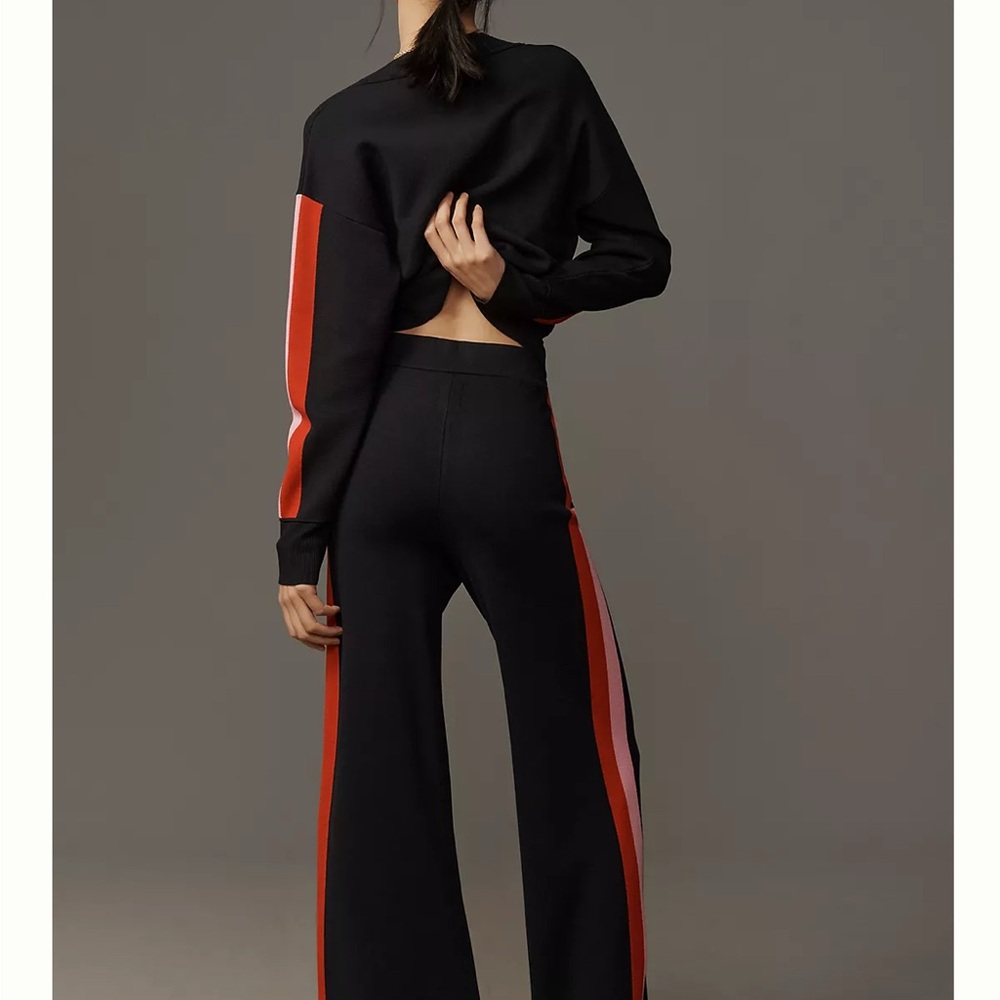 Maeve Side-Stripe Knit Track Pants